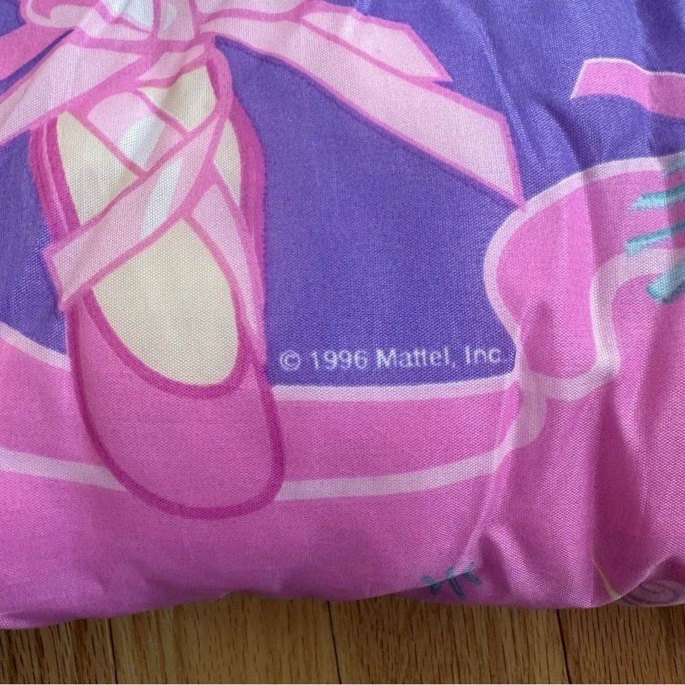 Vintage 1996 Mattel Ballerina Barbie Sleeping Bag Slumber Party Camping Dancer